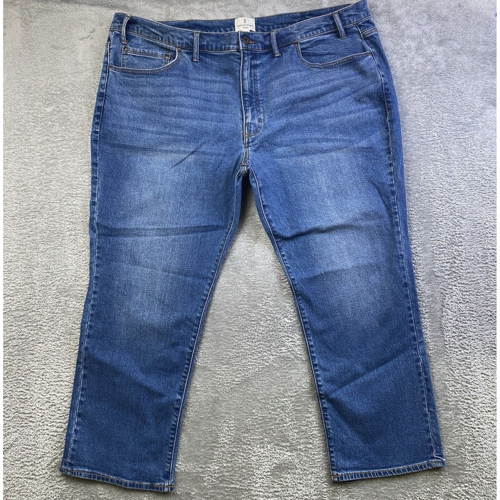 Mutual Weave Jeans Men Sz 48x29 Blue Denim "The Athletic" Straight Leg Med Wash